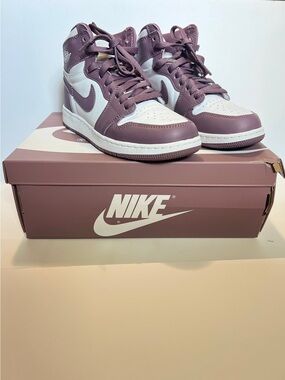 Nike Air Jordan 1 Retro High OG GS 6Y White Sky J Mauve FD1437-105 Shoes Box